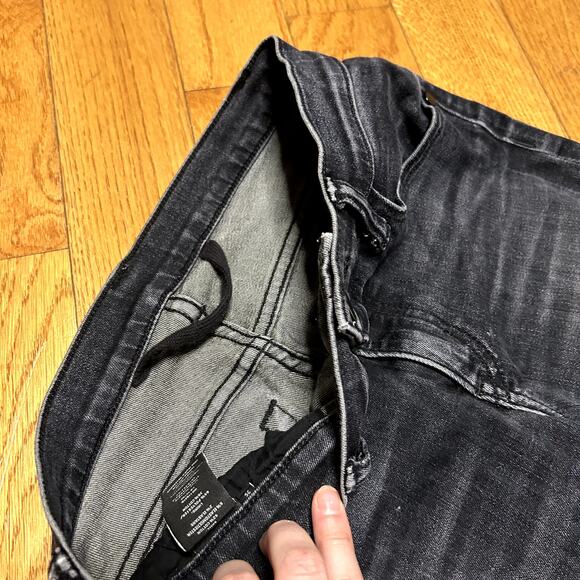 Helmet Lang Ankle Skinny Jeans Womens Size 25 Faded Black HLW7818 - Picture 7 of 7